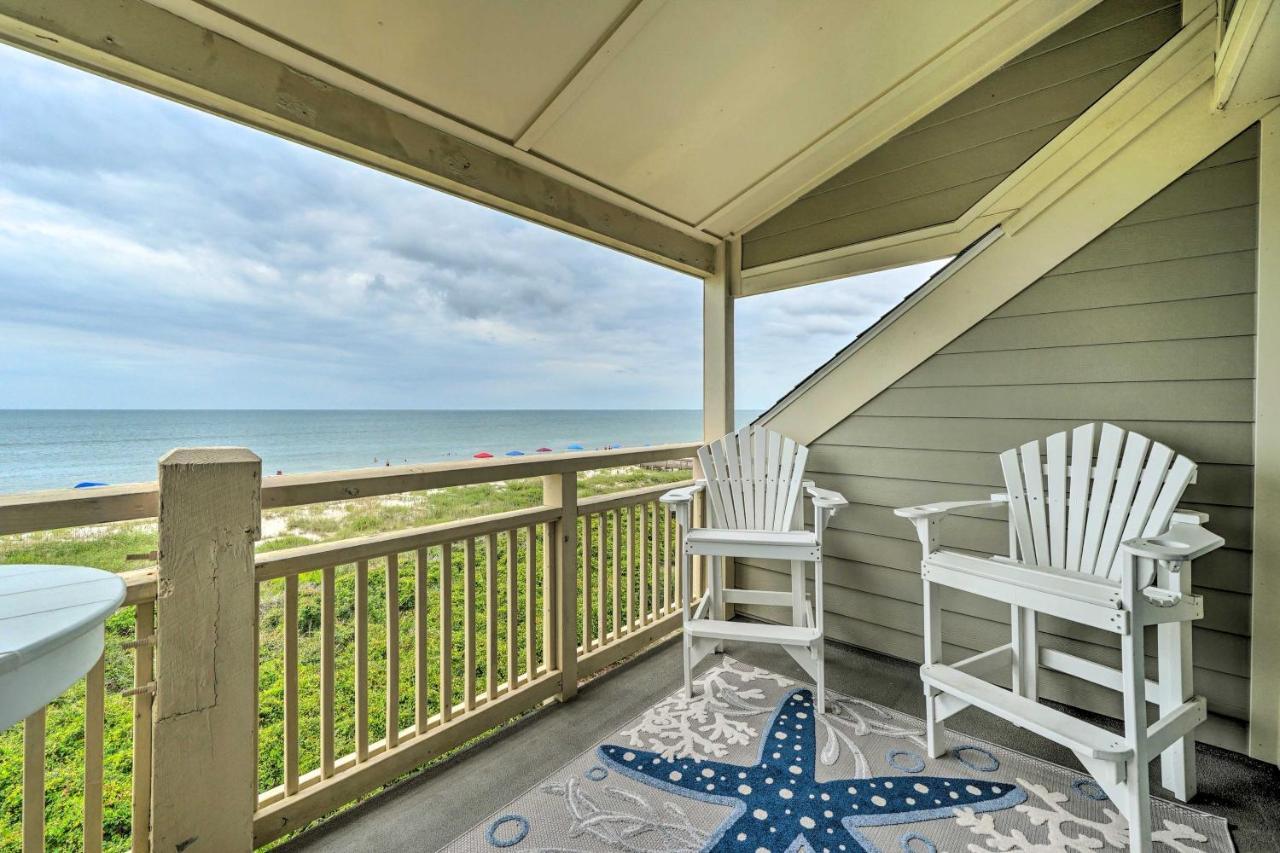 Beachfront Condo With Unobstructed Ocean Views! Oak Island Ngoại thất bức ảnh