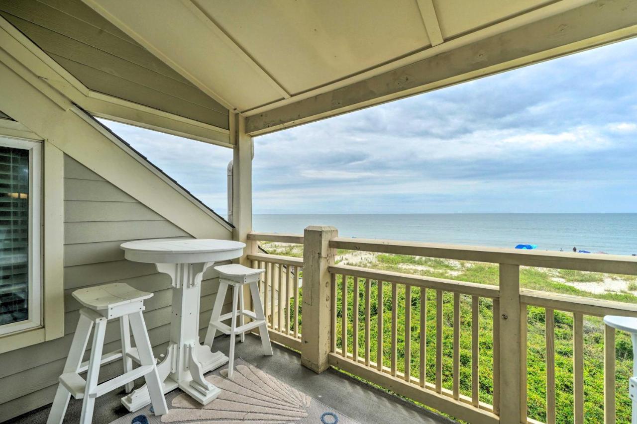 Beachfront Condo With Unobstructed Ocean Views! Oak Island Ngoại thất bức ảnh
