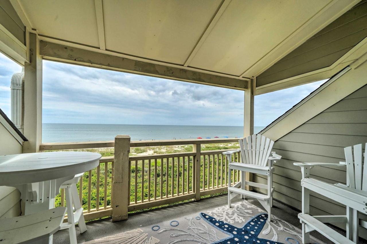 Beachfront Condo With Unobstructed Ocean Views! Oak Island Ngoại thất bức ảnh